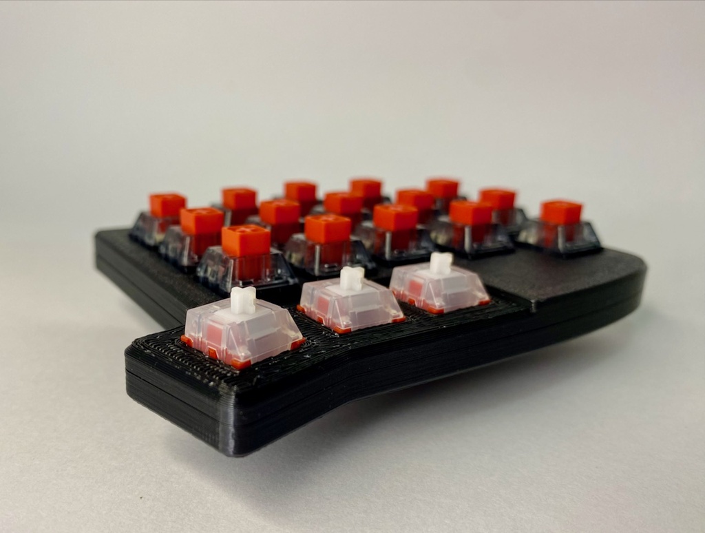 Half height keys close up